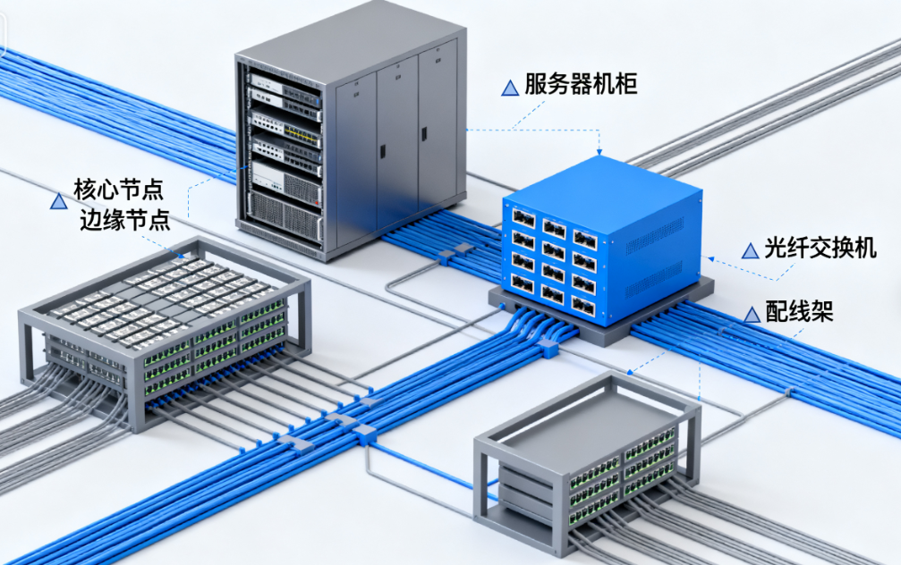 金融數據中心光纖布線示意圖