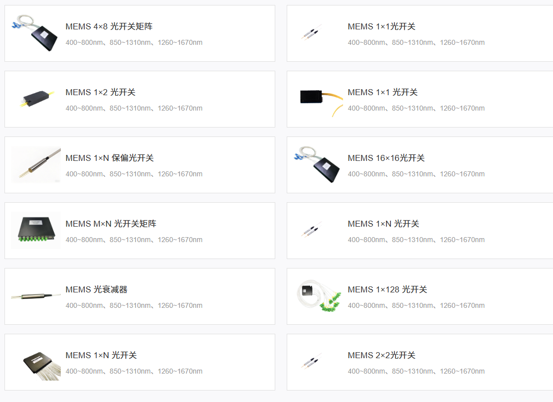 科毅光通信MEMS光開關產品圖